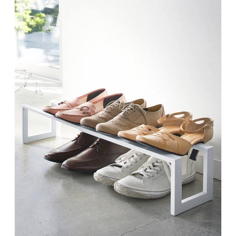 2 tier best sale adjustable shoe rack